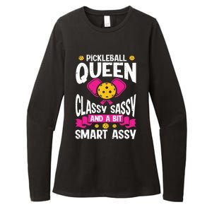 Pickleball Queen Classy Sassy And A Bit Smart Assy Womens CVC Long Sleeve Shirt