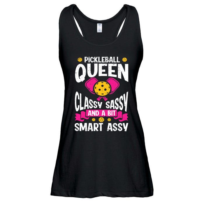 Pickleball Queen Classy Sassy And A Bit Smart Assy Ladies Essential Flowy Tank