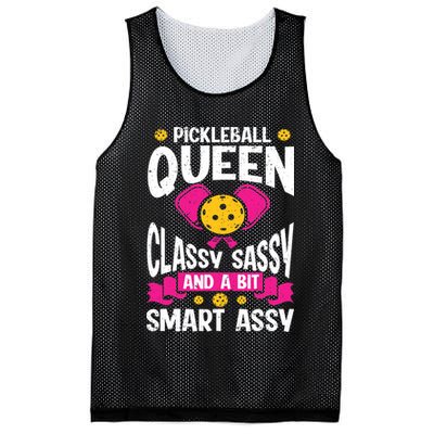 Pickleball Queen Classy Sassy And A Bit Smart Assy Mesh Reversible Basketball Jersey Tank