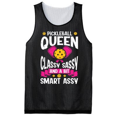 Pickleball Queen Classy Sassy And A Bit Smart Assy Mesh Reversible Basketball Jersey Tank