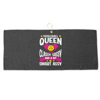 Pickleball Queen Classy Sassy And A Bit Smart Assy Large Microfiber Waffle Golf Towel