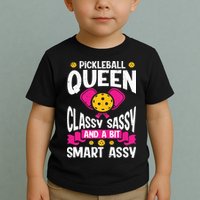 Pickleball Queen Classy Sassy And A Bit Smart Assy Toddler T-Shirt