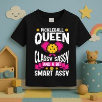 Pickleball Queen Classy Sassy And A Bit Smart Assy Toddler T-Shirt