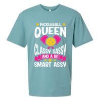 Pickleball Queen Classy Sassy And A Bit Smart Assy Sueded Cloud Jersey T-Shirt