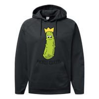 Pickle Queen Funny Cucumber Pickle Girl Performance Fleece Hoodie