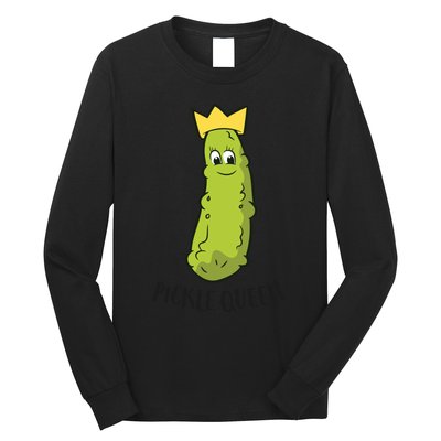 Pickle Queen Funny Cucumber Pickle Girl Long Sleeve Shirt