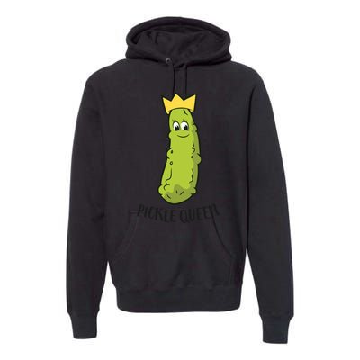 Pickle Queen Funny Cucumber Pickle Girl Premium Hoodie