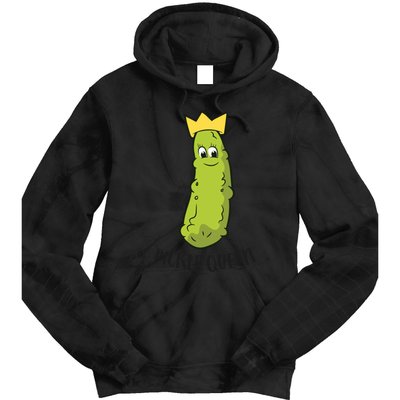 Pickle Queen Funny Cucumber Pickle Girl Tie Dye Hoodie