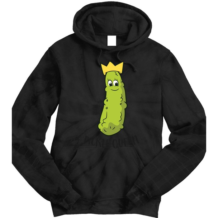 Pickle Queen Funny Cucumber Pickle Girl Tie Dye Hoodie