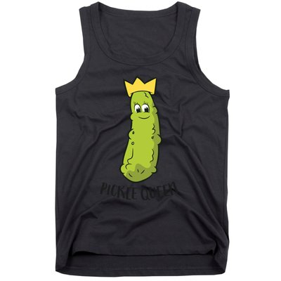 Pickle Queen Funny Cucumber Pickle Girl Tank Top