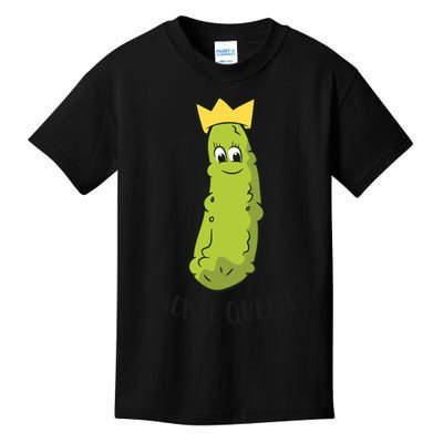 Pickle Queen Funny Cucumber Pickle Girl Kids T-Shirt