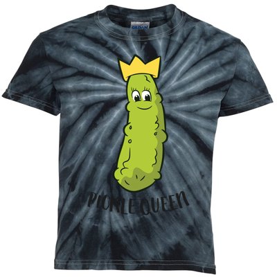 Pickle Queen Funny Cucumber Pickle Girl Kids Tie-Dye T-Shirt