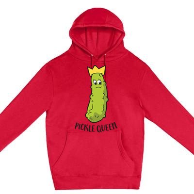 Pickle Queen Funny Cucumber Pickle Girl Premium Pullover Hoodie