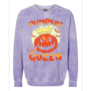 Pumpkin Queen Funny Happy Halloween Colorblast Crewneck Sweatshirt