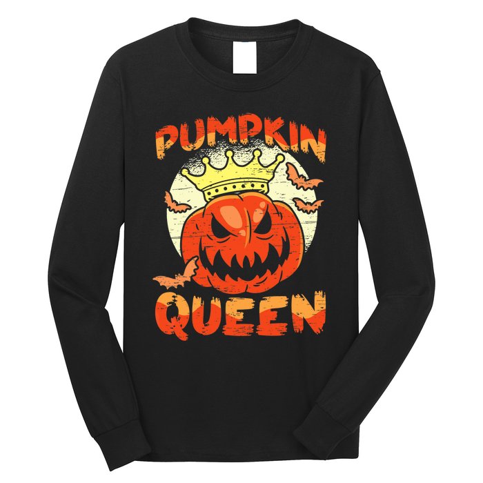 Pumpkin Queen Funny Happy Halloween Long Sleeve Shirt