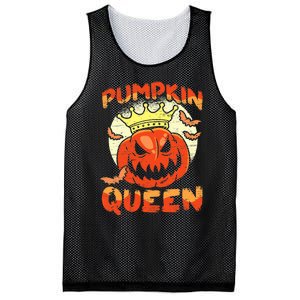 Pumpkin Queen Funny Happy Halloween Mesh Reversible Basketball Jersey Tank