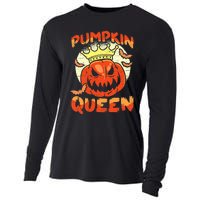 Pumpkin Queen Funny Happy Halloween Cooling Performance Long Sleeve Crew