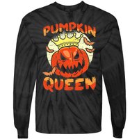 Pumpkin Queen Funny Happy Halloween Tie-Dye Long Sleeve Shirt