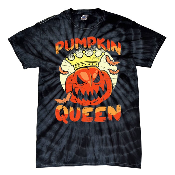 Pumpkin Queen Funny Happy Halloween Tie-Dye T-Shirt