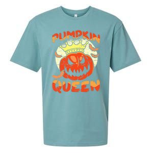 Pumpkin Queen Funny Happy Halloween Sueded Cloud Jersey T-Shirt