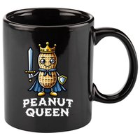 Peanut Queen Funny Peanut Lover Illustration 11oz C Handle Ceramic Mug