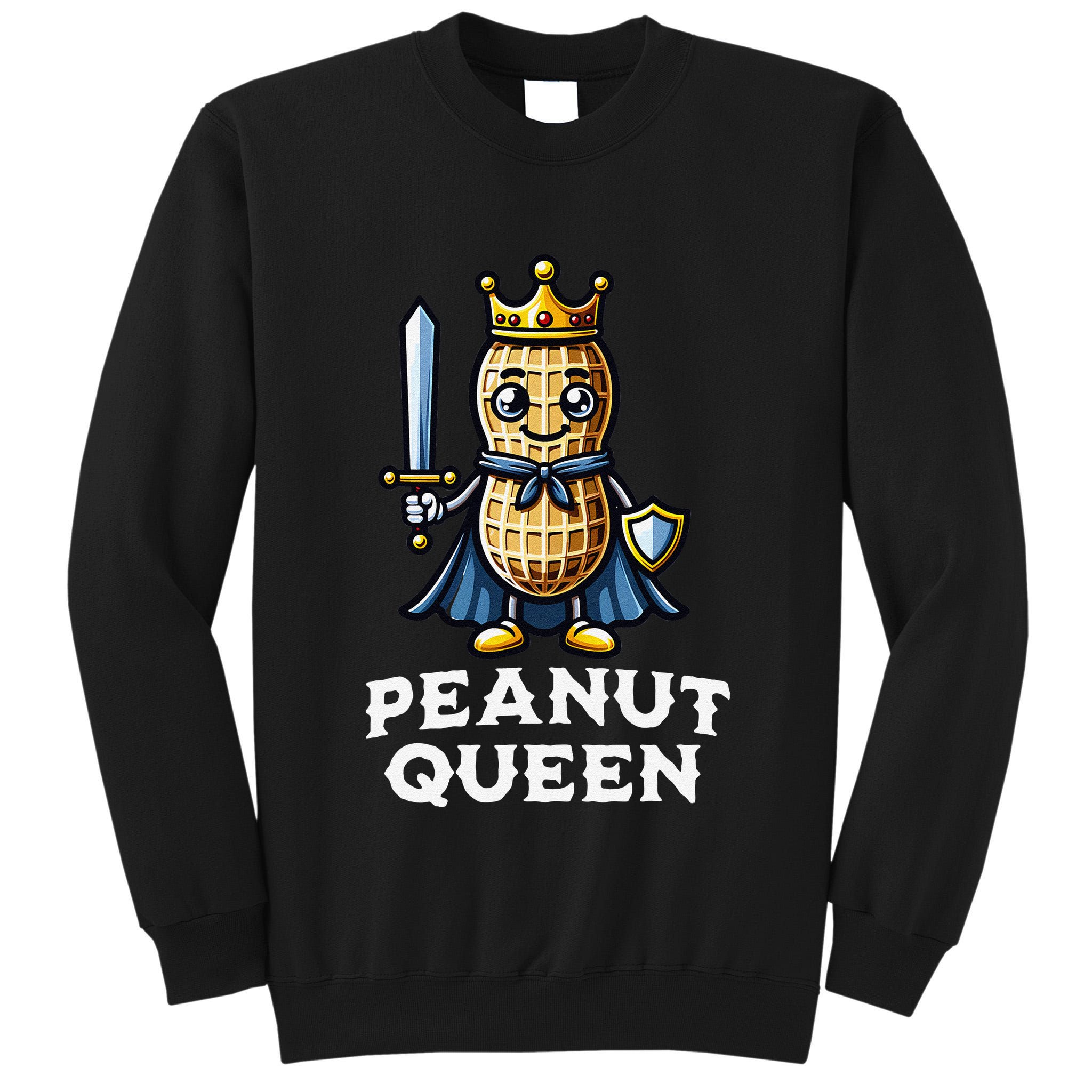 Peanut Queen Funny Peanut Lover Illustration Tall Sweatshirt