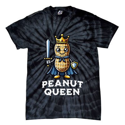 Peanut Queen Funny Peanut Lover Illustration Tie-Dye T-Shirt