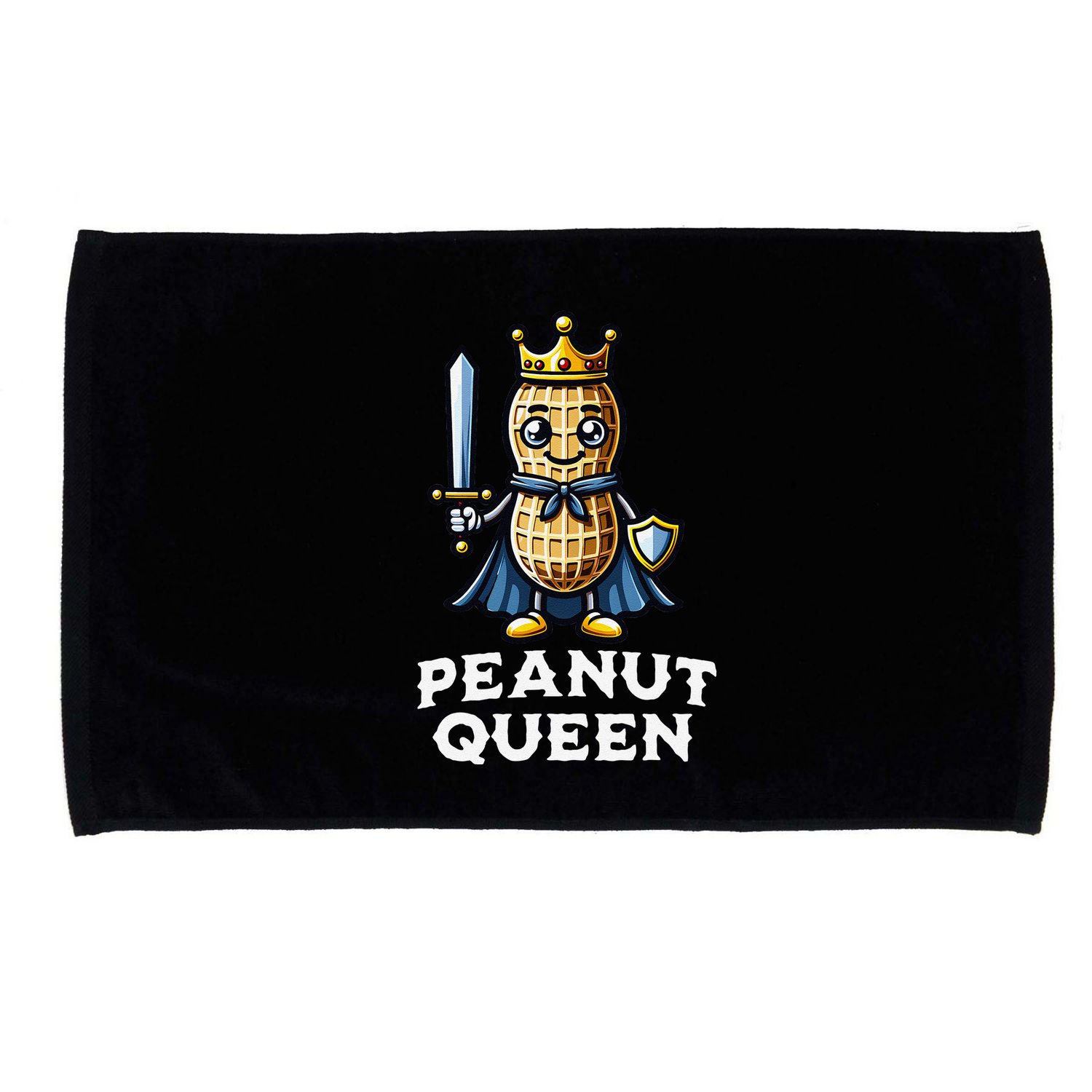 Peanut Queen Funny Peanut Lover Illustration Microfiber Hand Towel