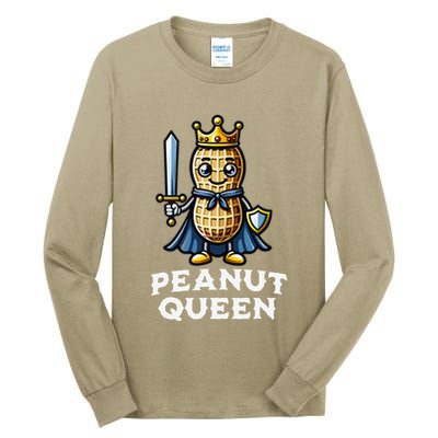 Peanut Queen Funny Peanut Lover Illustration Tall Long Sleeve T-Shirt