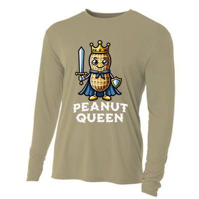 Peanut Queen Funny Peanut Lover Illustration Cooling Performance Long Sleeve Crew