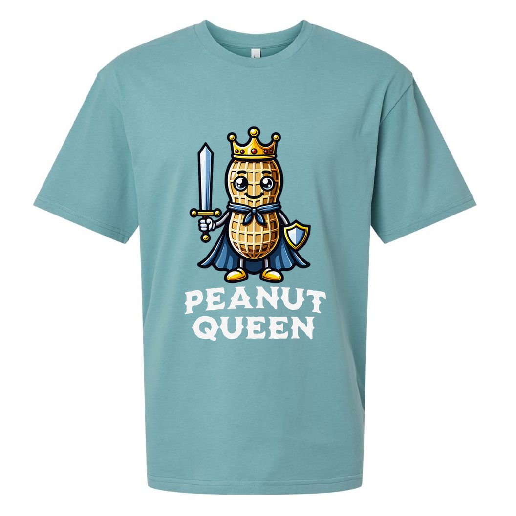 Peanut Queen Funny Peanut Lover Illustration Sueded Cloud Jersey T-Shirt