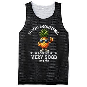 Pineapple Quote Good Morning Pineapple Cool Pineapple Mesh Reversible Basketball Jersey Tank