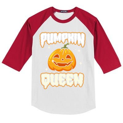 Pumpkin Queen Halloween Gift Kids Colorblock Raglan Jersey