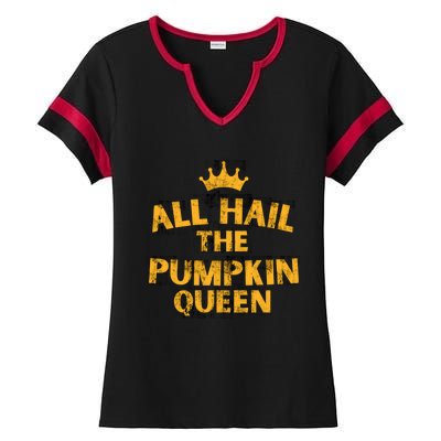 Pumpkin Queen Halloween Holiday S Cool Gift Ladies Halftime Notch Neck Tee