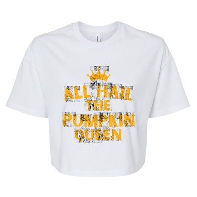 Pumpkin Queen Halloween Holiday S Cool Gift Bella+Canvas Jersey Crop Tee