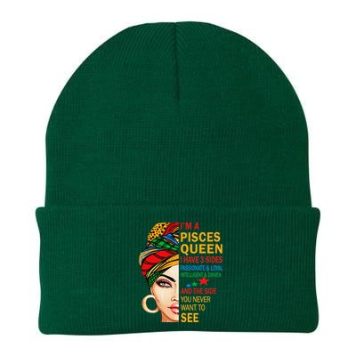 pisces queen I have 3 sides birthday gift zodiac pisces Knit Cap Winter Beanie