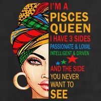 pisces queen I have 3 sides birthday gift zodiac pisces Cool Comfort Performance Bucket Hat