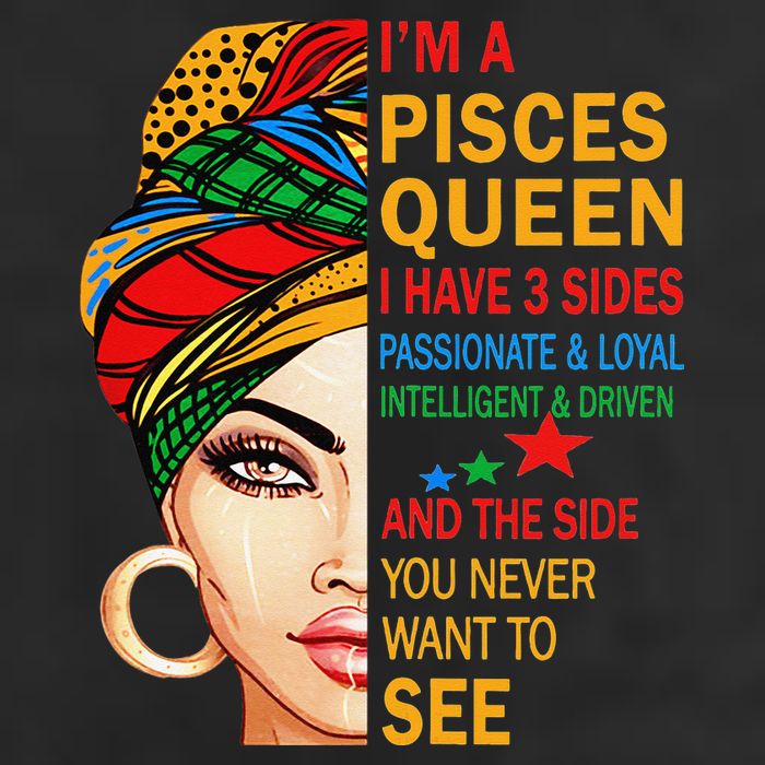 pisces queen I have 3 sides birthday gift zodiac pisces Cool Comfort Performance Bucket Hat