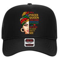 pisces queen I have 3 sides birthday gift zodiac pisces High Crown Mesh Back Trucker Hat