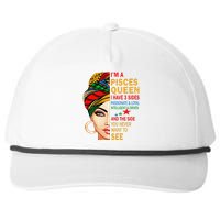 pisces queen I have 3 sides birthday gift zodiac pisces Snapback Five-Panel Rope Hat