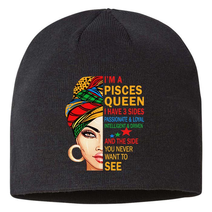 pisces queen I have 3 sides birthday gift zodiac pisces Sustainable Beanie