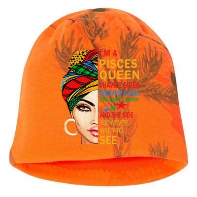 pisces queen I have 3 sides birthday gift zodiac pisces Kati - Camo Knit Beanie