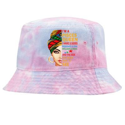 pisces queen I have 3 sides birthday gift zodiac pisces Tie-Dyed Bucket Hat