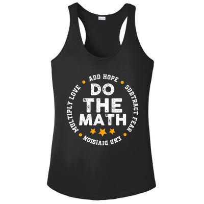 Positive Quote Inspiring Slogan Love Hope Fear Do The Math Ladies PosiCharge Competitor Racerback Tank