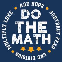 Positive Quote Inspiring Slogan Love Hope Fear Do The Math Button