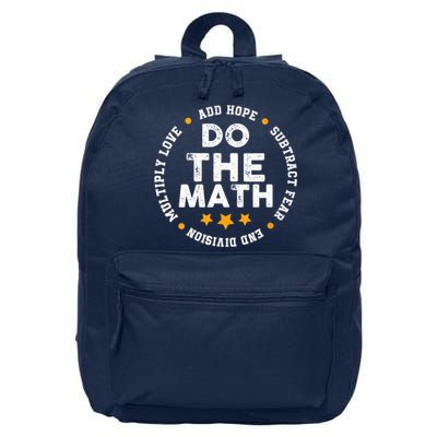 Positive Quote Inspiring Slogan Love Hope Fear Do The Math 16 in Basic Backpack