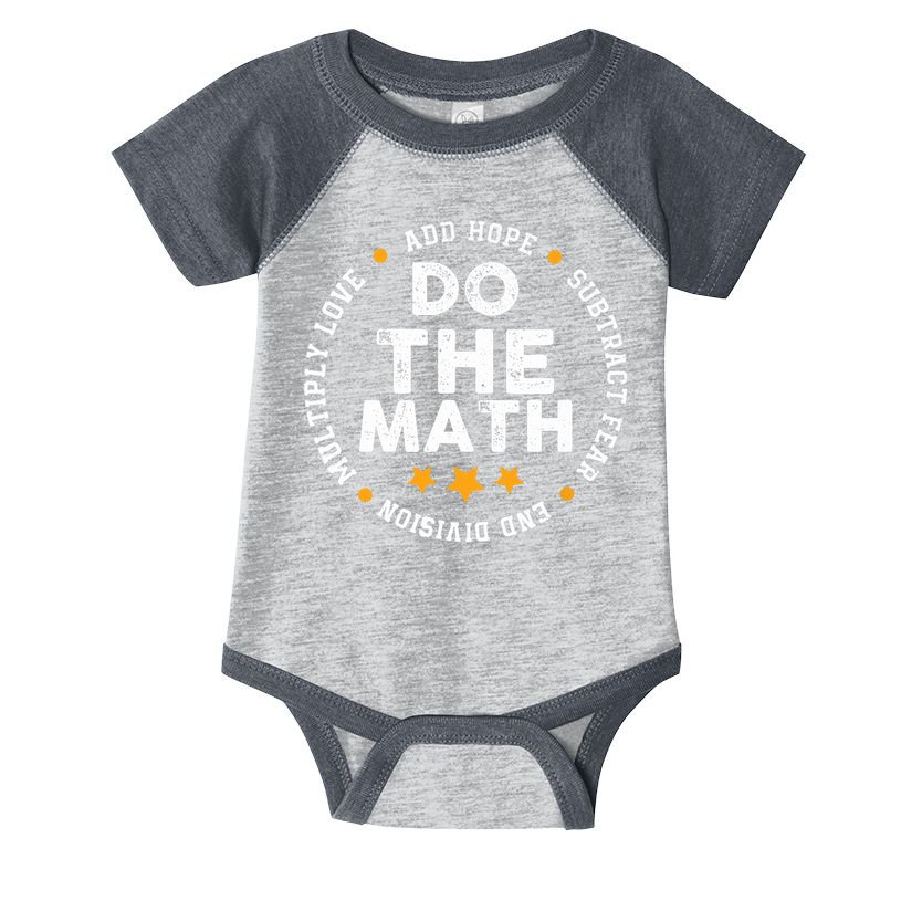 Positive Quote Inspiring Slogan Love Hope Fear Do The Math Infant Baby Jersey Bodysuit