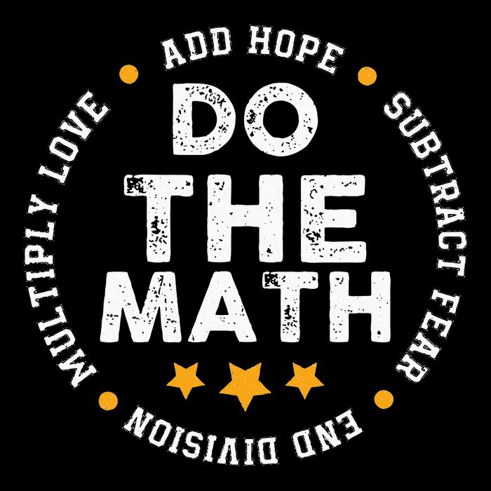 Positive Quote Inspiring Slogan Love Hope Fear Do The Math City Backpack