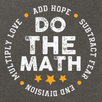 Positive Quote Inspiring Slogan Love Hope Fear Do The Math Cotton Canvas Backpack