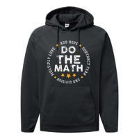 Positive Quote Inspiring Slogan Love Hope Fear Do The Math Performance Fleece Hoodie